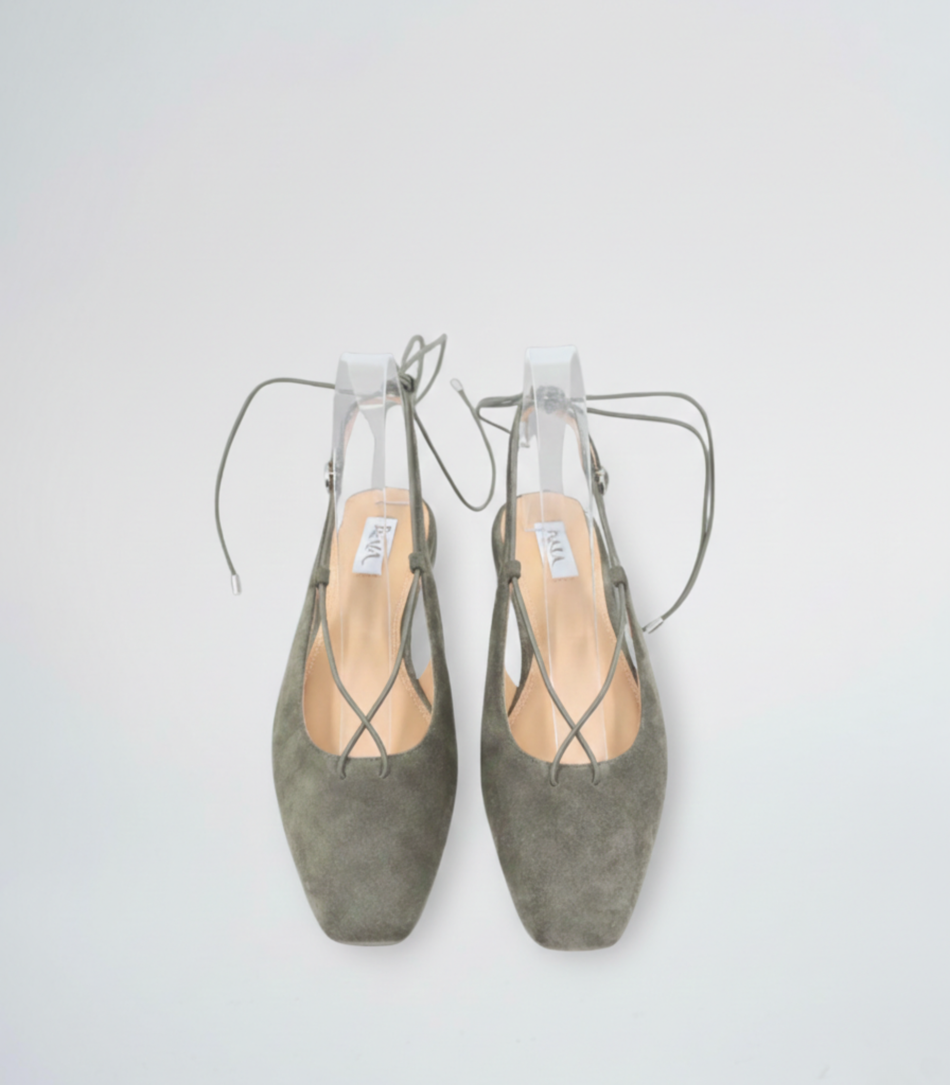 Solea — Olive Suede Lace Up Flat