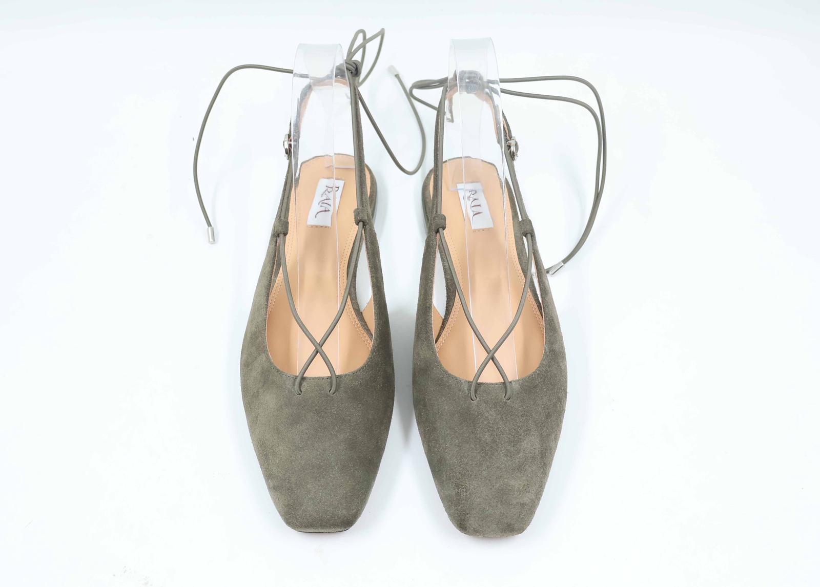 Solea — Olive Suede Lace Up Flat