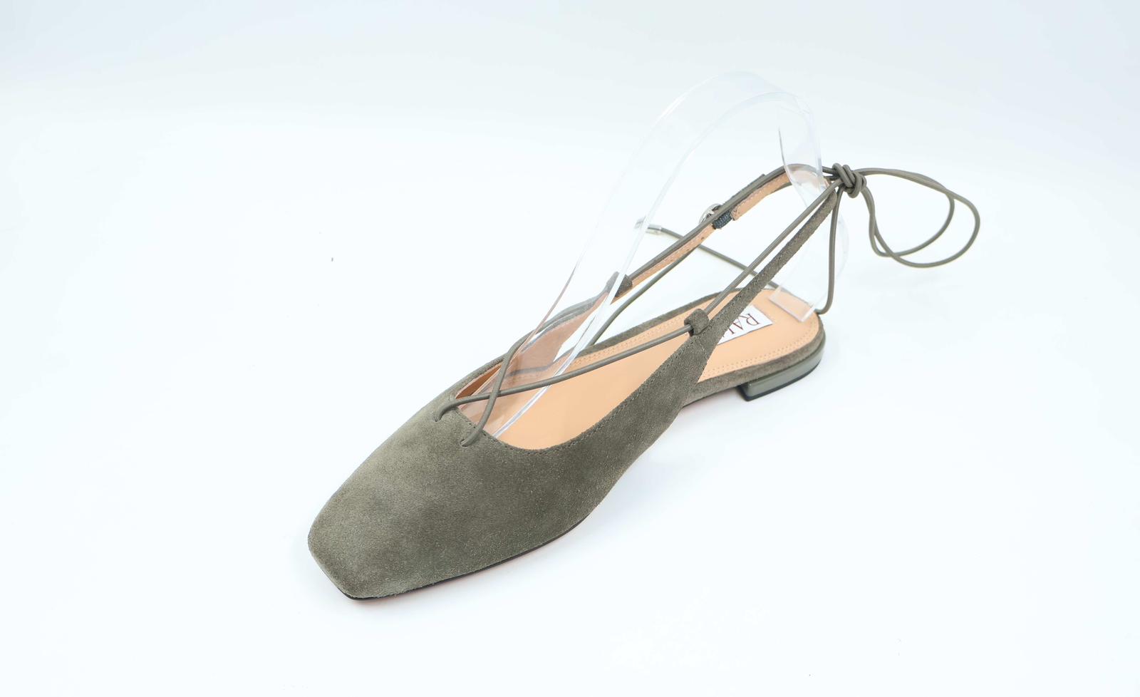 Solea — Olive Suede Lace Up Flat